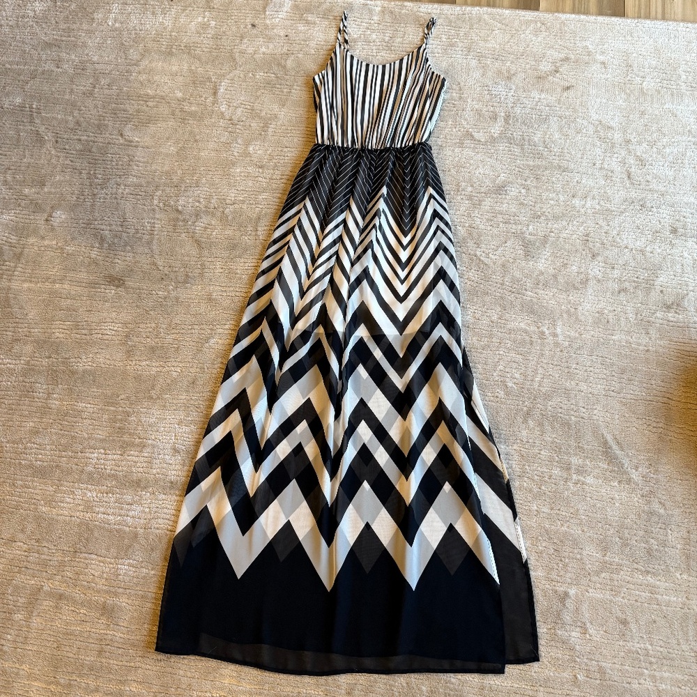 Black and White Maxi Dress